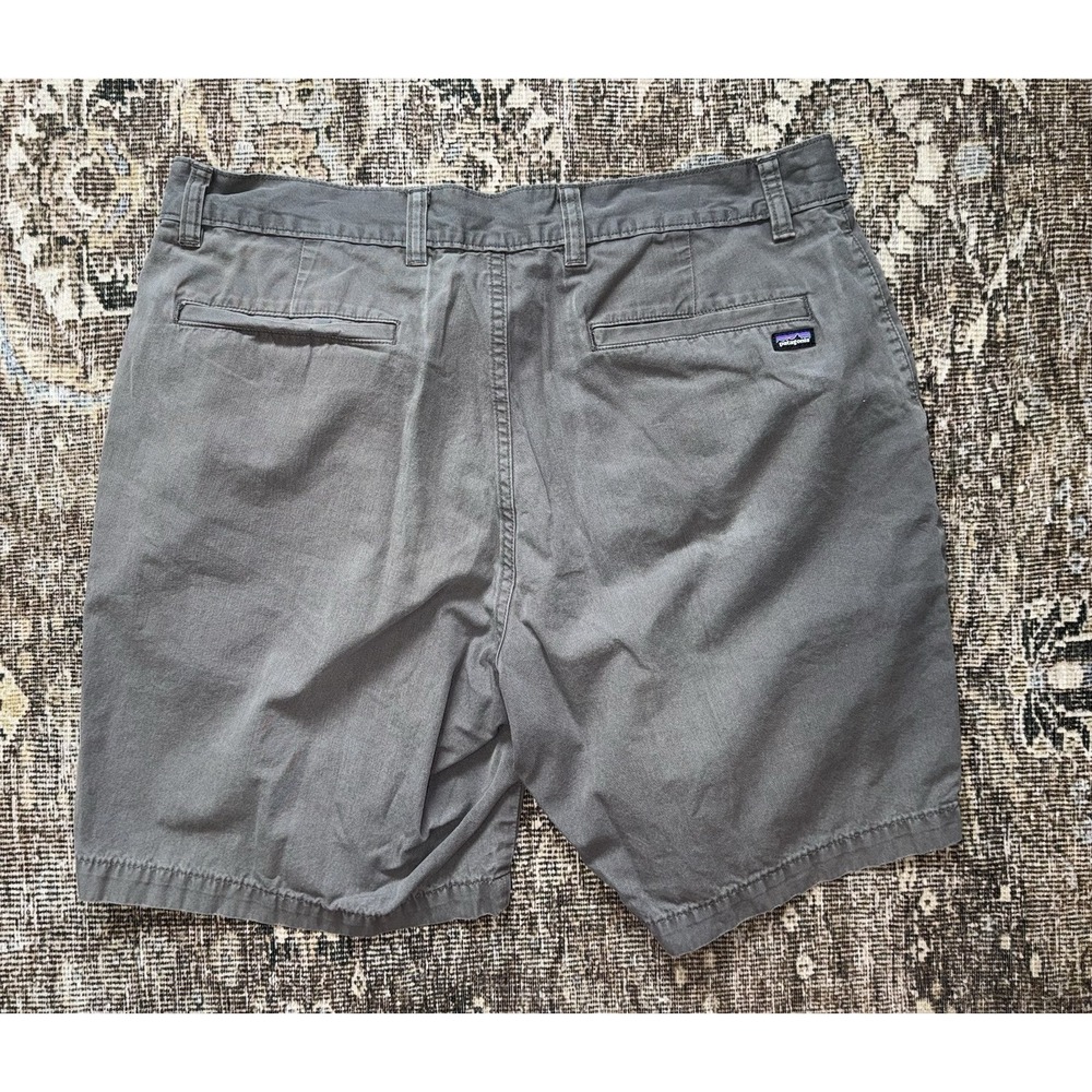 Patagonia Shorts Mens 34 Chino Pockets Button Outdoor Organic Cotton Gray - Picture 2 of 3